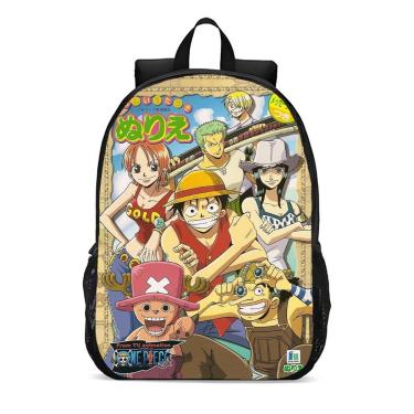 Imagem de Mochila Escolar Infanto Juvenil Anime One Piece Bando Piratas Lançamento 0324-Unissex