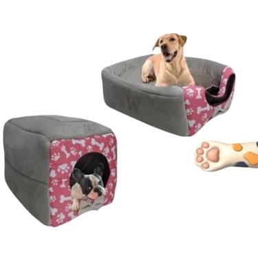 Imagem de Cama Iglu E Toca Para Cachorro Super Luxo Grande Rosa