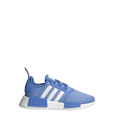 Imagem de adidas Originals Tênis infantil unissex NMD_R1 J, Blue Fusion/Branco/Blue Fusion, 20 BR