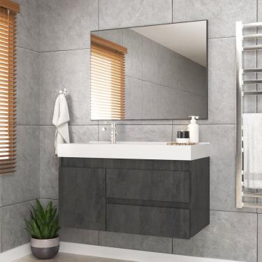 Imagem de Conjunto Gabinete para Banheiro com Espelheira Califórnia 80