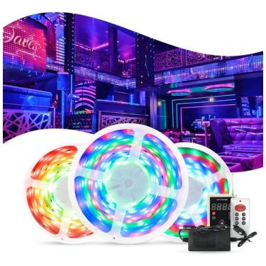 Imagem de Fita Led Digital 6803 5 Metros Rgb 133 Efeitos Ip67 Controle Fonte