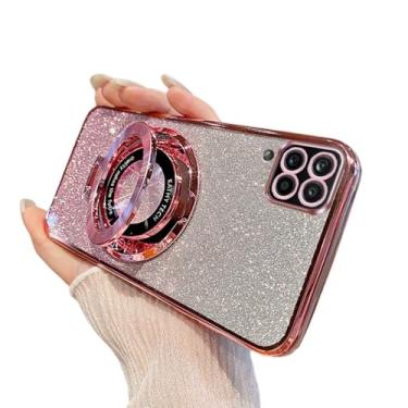 Imagem de Capa de telefone com suporte de glitter gradiente para Samsung Galaxy M02 M11 M12 M22 M32 4G A05S A04S A03S A02S F12 F22 F42 Capa mole, rosa, para Samsung A04S