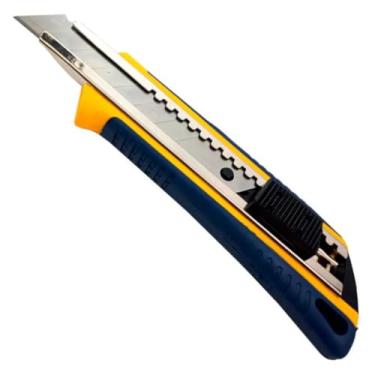 Imagem de Estilete Emborrachado 18mm Azul BRASFORT, Brasfort, 8088, Azul