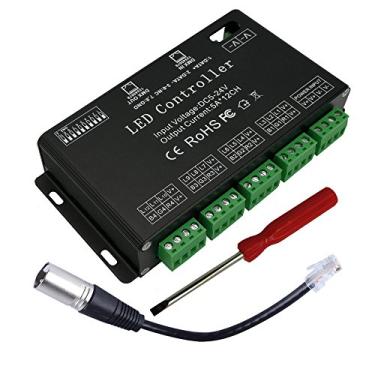 Imagem de GIDERWEL Decodificador DMX de 12 canais Controlador RGB 60A PWM DMX512 Dimmer Driver para faixa de luz RGB e módulo de luz LED DC12V-24V
