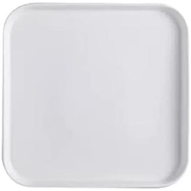 Imagem de Pratos Prato de jantar quadrado de cor sólida Talheres de cerâmica para casa Prato de jantar ocidental para bife, macarrão, pizza, casa, festa, pratos de jantar de restaurante, branco, 8 pol