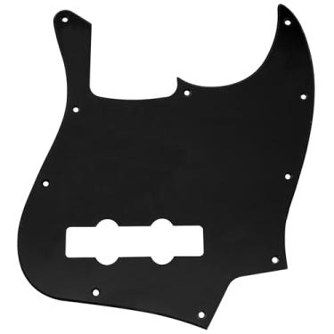 Imagem de Musiclily 10 Furos Escudo Baixo Pickguard para Fender EUA/Mexicana Standard Jazz Bass 4 Cordas, 1 Camada Preto
