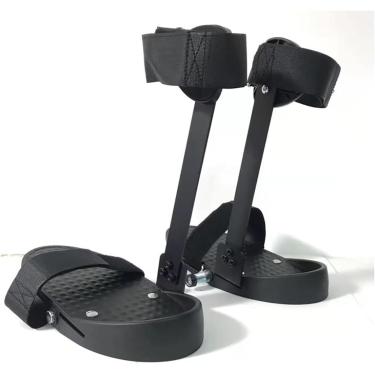 Imagem de Suporte de perna para treinador motorizado de pedal eletrônico, cinta de fixação de membros inferiores para fisioterapia e tala de treinador motorizado para pedal de bicicleta de reabilitaçã