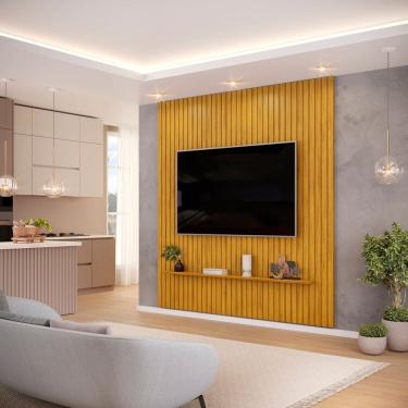 Imagem de Painel Ripado Trento 223x240cm em Mdf Cedro