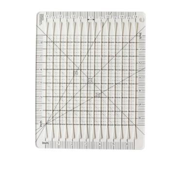 Imagem de shenruifa Régua de Quilting 5 em 1, régua de corte de colcha, régua quadrada transparente acrílica e modelos de régua de costura para cortar artesanato de costura de acolchoados (1)