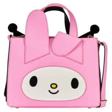 Imagem de Loungefly Sanrio My Melody and Kuromi Bolsa tiracolo dupla face, rosa, Standard