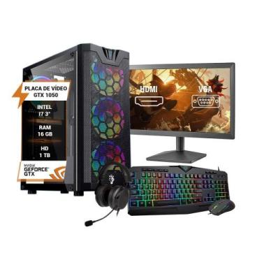 Imagem de Pc Gamer Completo I7 3 Gtx 1050 Ram 16Gb Hd 1Tb Ssd 120Gb - Wjinfo