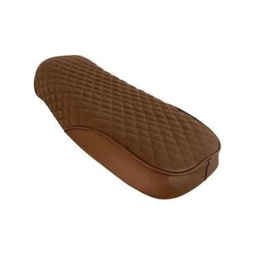 Imagem de Banco Café Racer Costura Xadrez Cruzada Listrada - Gilimoto