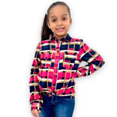 Imagem de Camisa Xadrez Infantil Menina Manga Longa Festa Junina - Anj Modas, Ro