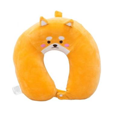 Imagem de Pescoceira Laranja Cachorro Shiba 30x30cm - Fofy Toys