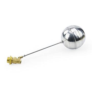 Imagem de Ball Valve, 1/2" 3/4" 1" Brass Float Valve Cold and Hot Water Tank Floating Ball Valve SS201 Stem Flow Control Cistern/Expansion Tanks Silver(1/2",2Pcs)