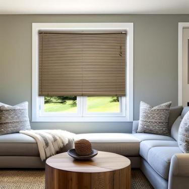 Imagem de Persiana Horizontal PVC Cafe 100 (L) x 220 (A) Cortina Completa C/ Kit