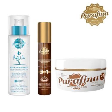 Imagem de Kit Parafina Bronze FPS8 + Solar Shine 3em1 +AQUA Hidratante