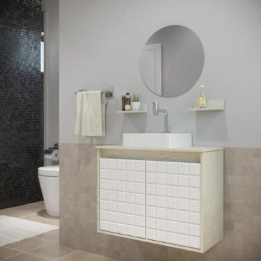 Imagem de Gabinete para Banheiro com Cuba e Espelho Carol - Darabas Agardi