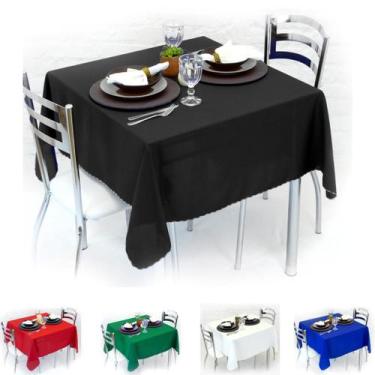 Imagem de Kit 2 Toalhas de Mesa Retangular 6 Lugares 2,10 x 1,40 Lisa - Cozzilar