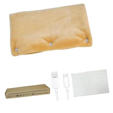 Imagem de Dynwave Aquecedor de mãos, bolsa de aquecimento de mãos, aquecedor elétrico de mãos, almofada de aquecimento elétrica para golfe, Marrom