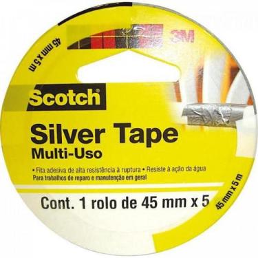 Imagem de Fita Silver Tape 45mmx5m Sleeve Cinza 3M, Prata, 45mmx5m