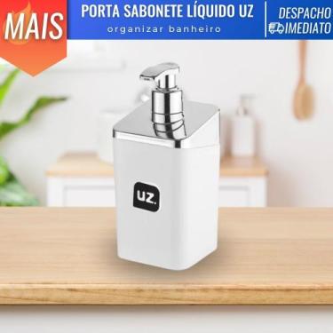 Imagem de Porta Sabonete Líquido Slim de Plástico Moderno Banheiro Pia - Uz Util