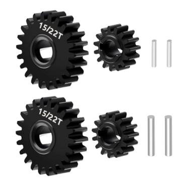 Imagem de MOHERO 40CR Steel 15/22T Overdrive Portal Gears Set for 1/18 RC Crawler Car Redcat Ascent-18 Upgrade Parts