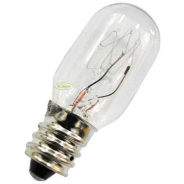 Imagem de Lâmpada Pequena de Rosca 15w 110v E12 T18x45mm para Máquina de Costura