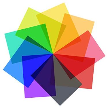 Imagem de Lystaii 9 peças de filtro de luz de gel para correção de cor, sobreposições coloridas, película colorida transparente, filtro de gel, correção de folhas de plástico, 9 cores, 20 x 20 cm, para filme, vídeo, foto, palco