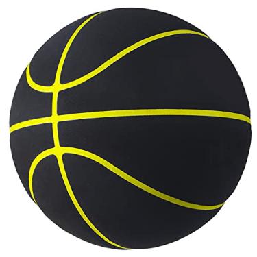 Imagem de MINDCOLLISION Basquete, camurça de microfibra antiderrapante e resistente ao desgaste, sem logotipo bola, tamanho 5/6/7, borda amarela, nº 7