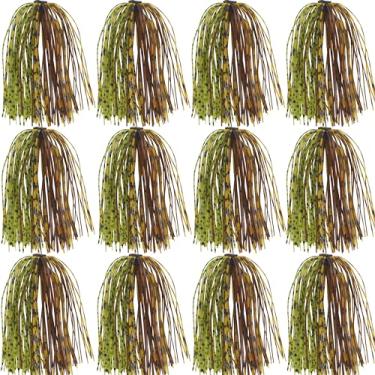 Imagem de Saias de silicone Spinnerbait de substituição, 12/24 pacotes de iscas de pesca faça você mesmo, 50 fios, saias de borracha para Spinnerbaits Buzzbaits, lâmina de colher, lula, gabarito, saia de