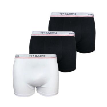 Imagem de Kit 3 Cuecas Boxers Infantil Box Algodão Cotton Conforto - Try Basics,