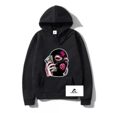 Imagem de Moletom Canguru Feminino Estampa Streewear Gangster Blusa frio - macol