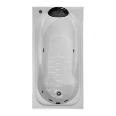 Imagem de Banheira Retangular Hortênsia COMBATE com hidro em acrílico - Só Banhe