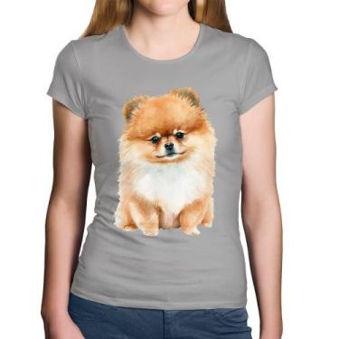 Imagem de Baby Look Algodão Cachorro Spitz Alemão Lulu da pomerânia - Foca na Mo