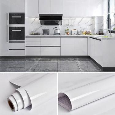 Imagem de Adesivo Branco Brilho Envelopamento Decoração Móveis 3mx60cm - BG Ades