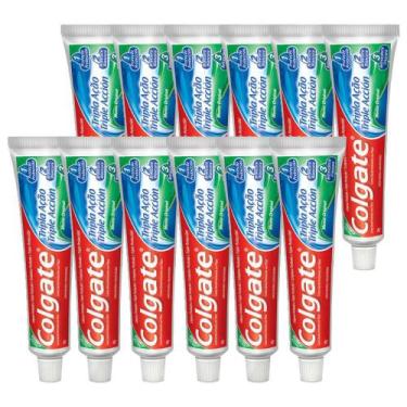 Imagem de Kit Creme Dental Colgate Tripla Ação Menta Original 90g com 12 unidade