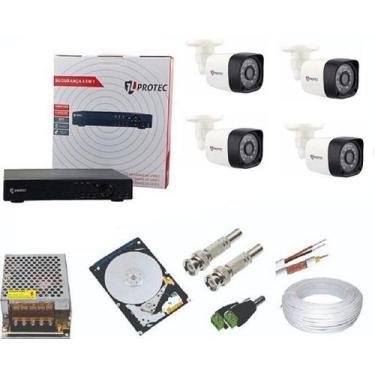 Imagem de Kit Cftv 4 Câmeras Segurança 2mp 1080p 20m + Dvr Hd 4 Canais - Protec
