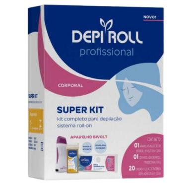 Imagem de Super Kit Depilação Depiroll Completo Aparelho Aquecedor Cera Quente R