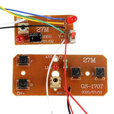 Imagem de oshhni Placa receptora do transmissor 2pcs 4CH, peças de reposição PCB de circuito de controle remoto 27MHz para acessórios de esteira de veículos de carro