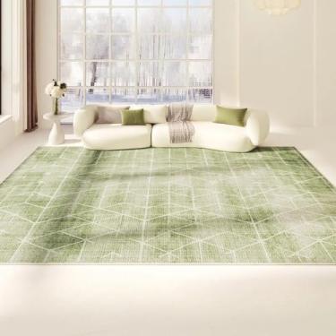 Imagem de Tapete para sala de estar, tapete verde grande, tapete para cabeceira, tapete simples, criativo, vestiário, varanda, lazer, AD548, QD, 300x400CM