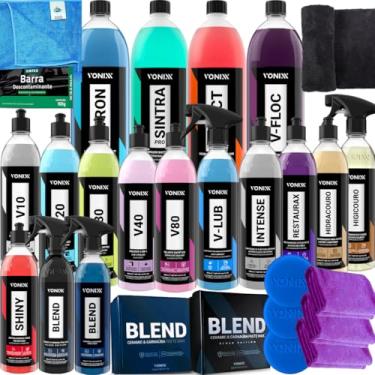 Imagem de Kit Produtos Automotivos Limpeza Profissional Vonixx Estetica Automotiva Lava Car em Geral