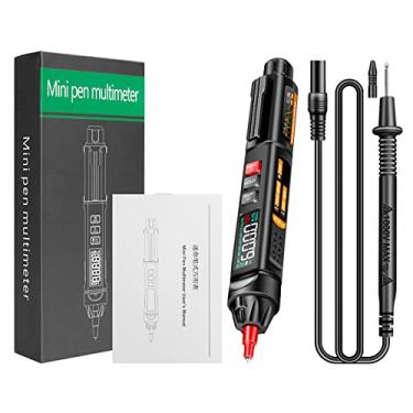 Imagem de A3009 Mini Pen Multímetro com Transmissão de Voz 6000 Contagens Voltímetro VA Display LCD Reverso Lanterna NCV Testador para Resistência de Tensão Capacitância Temperatura On/Off Diodo Medição