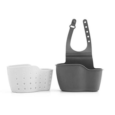 Imagem de Organizador Ajustável do Prato da Cremalheira do Dreno, Suporte do Sabão da Esponja da Cozinha Prateleira do Armazenamento do Banheiro, Cremalheira Pendurada (D)