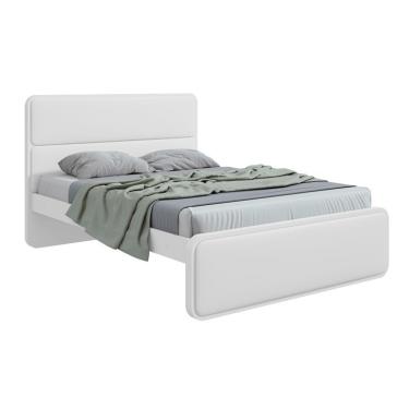 Imagem de Cama Casal Loop Revestimento Sintético Branca