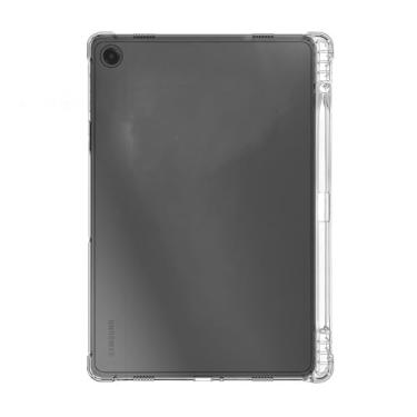 Imagem de Zrengp Capa transparente TPU à prova de choque com compartimento para caneta para Samsung Galaxy Tab A9 Plus SM-X210 X216 X218 11 polegadas, capa traseira macia flexível de silicone transparente (para