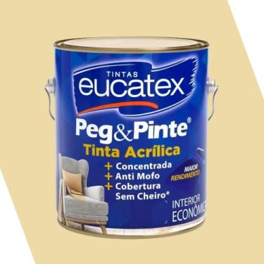 Imagem de Tinta Acrilica Anti Mofo Sem Cheiro Para Parede 3,6L - Eucatex, Camurç