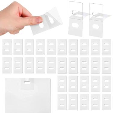 Imagem de ZukoCert 60 peças de abas transparentes verticais de reparo, fixadores adesivos pré-cortados para lâminas de substituição de persianas verticais