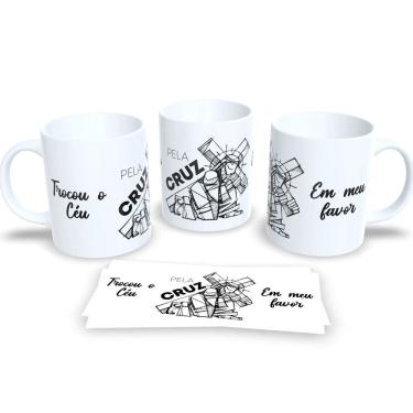 Imagem de Caneca Evangelica de Porcelana Personalizada Religião Cristã Ele Vive