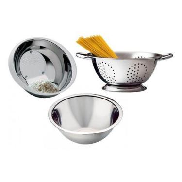 Imagem de Jogo Cozinha 3 Peças Escorredor Arroz, Macarrão E Bowl Yazi - Tuut